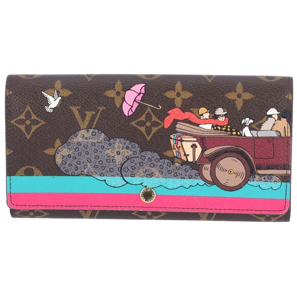 Louis Vuitton Sarah Monogram Long Wallet M61359 Christmas Animation Pink - Picture 1 of 6
